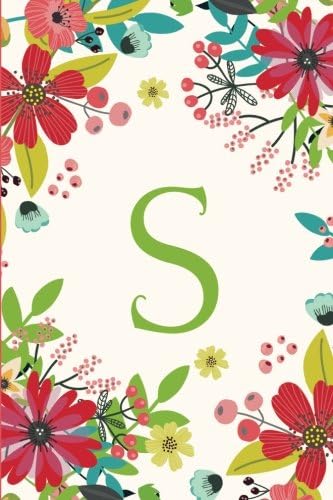 S (6x9 Journal): Lined Writing Notebook with Monogram, 120 Pages -- Pink, Green, and Teal Flowers (Floral Monogram) (Volume 19) Paperback – March 16, 2017