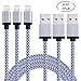 Everdigi iPhone Cable 3Pack 10FT Nylon Braided 8Pin Lightning to USB Charger with Aluminum Connector, Compatible with iPhone 7/7 Plus/6/6s/6 Plus/6s Plus/5C/5S/5/SE, iPad /iPod & More (White)