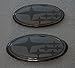 Front & Rear Glossy Badge Emblem For 2011-Up Compatible with Impreza Models (Aftermarket Product NOT OEM) (Black)