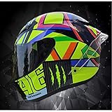 DGL 01 Full Face Motorcycle Helmet soleluna rossi