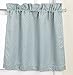 United Curtain Hamden Woven Waffle Kitchen Tiers, 55 by 24-Inch, Blue, Set of 2