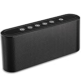 Evetebol Bluetooth Speakers, 6W Touch Speakers, Bluetooth V4.2 Wireless Speaker with Super Bass, Treble, Surround Sound, Noise Reduction Microphone - Support TF Card, USB Disk, 3.5mm AUX Input
