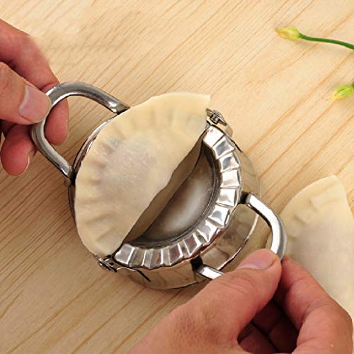 Set of Dough Press Maker Dumpling Pie Ravioli Making Mold Mould Kitchen Silver