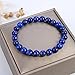 Cherry Tree Collection Natural Semi Precious Gemstone Beaded Stretch Bracelet 8mm Round Beads 7