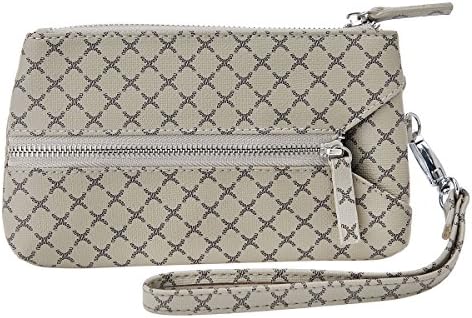 PU Leather Women short strap Purse Men Wallet Bags Car Key Case Coin Pocket Card Holder Keychain Handbag (BEIGE)