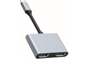 2/4 Port USB HDTV Converter 4K @ 30Hz External Display Adapter Type C to Display Splitter for Double Monitors USB C to Double