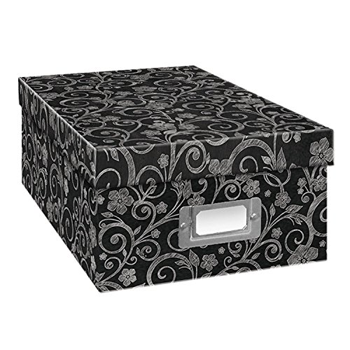 2PO Heavy-Duty Photo/Video Storage Box, Chalkboad Floral Design