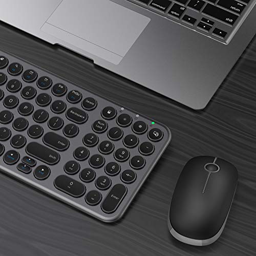 Wireless Keyboard and Mouse Combo, Jelly Comb 2.4G Slim Ergonomic Quiet