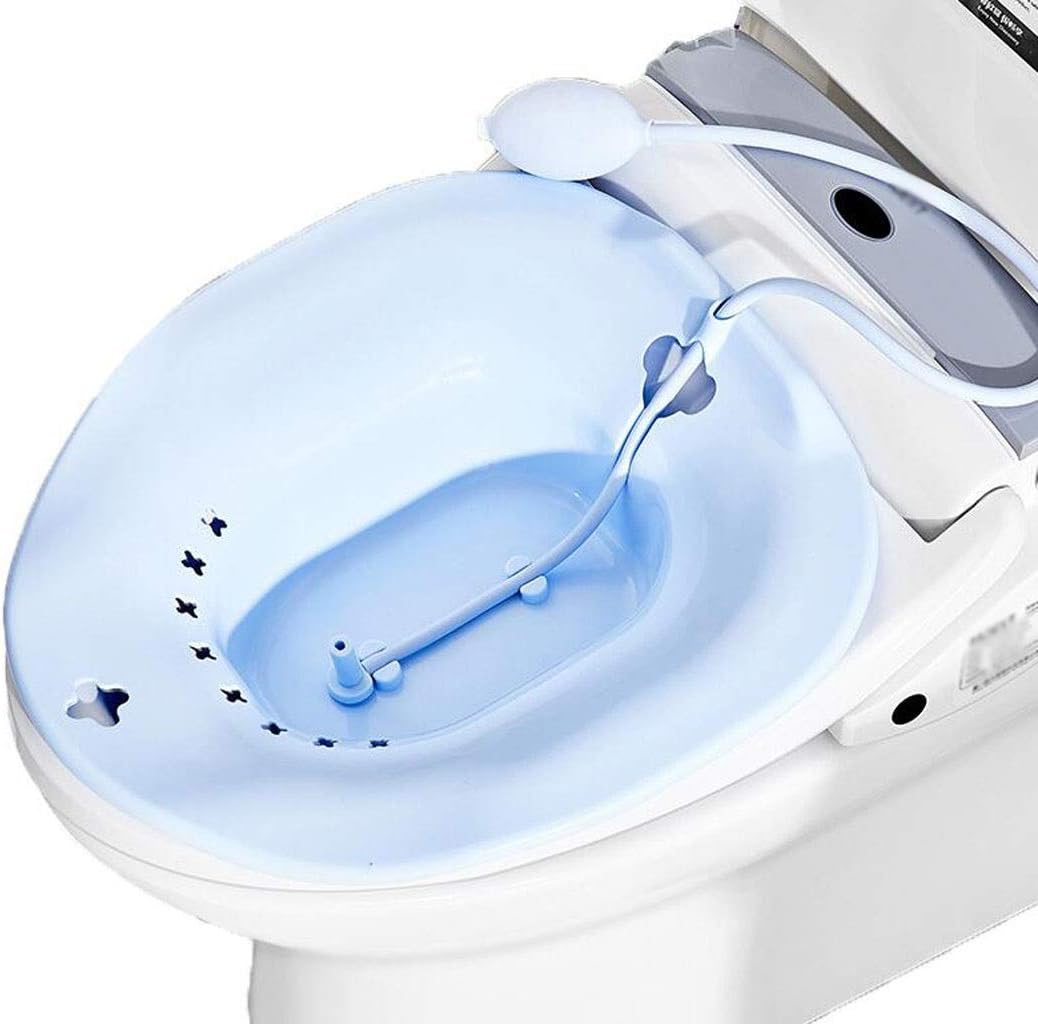 Amazon Com Blhzpd Sitz Bath Over The Toilet Perineal Soaking Bath For Hemorrhoidal Relief Ideal For Post Episiotomy Patients Easy To Clean Universal Size Pack Of 2 Home Kitchen