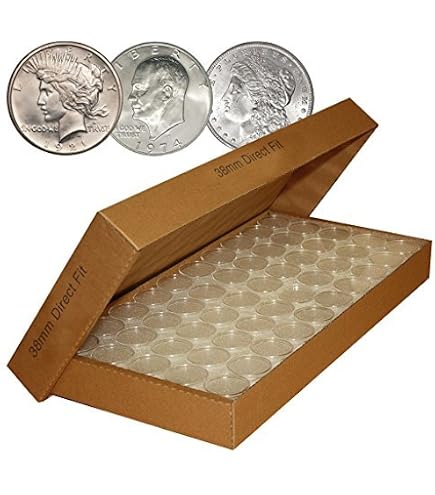 Silbermünzen Aufbewahrung 100X Direct Fits Luftdicht 30,6 Mm JFK
