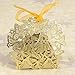 KAZIPA 50PCS Gold Favor Boxes, Butterfly Favor Boxes with Ribbons for Wedding Birthday Party, Gold