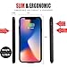 Battery Case for iPhone X,NUTK 3500mAh Thin Rechargeable Charging Case Supports Lightning Headphone/3.5mm Jack Earphone, Ultra Slim Extended Battery Pack Power Bank Protective Cover for iPhone X-Black