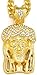 Jesus Necklace New Crowned Small Gold Color Iced Out Pendant 24 Inch 4mm Cuban Style Chain