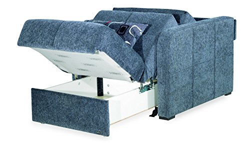 Casamode Ferra Fashion Chair Sleeper Gray Chennile - Thumbnail 2