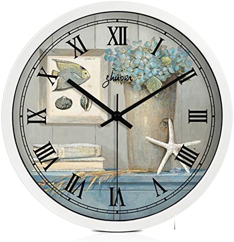Large modern wall clock,European-style wall clock Creative mute wall clock Living room modern clock Decoration Metal-D 14inch