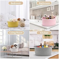 Cute Rope Woven Storage Basket with Handle