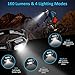 Headlamp, Bovon Ultra Bright Rechargeable LED Head Lamp - 160 Lumen, Motion Sensor, Waterproof IPX6, 4 Lighting Modes, Adjustable Angle & Strap Headlight Flashlight for Running Camping Hiking Hunting