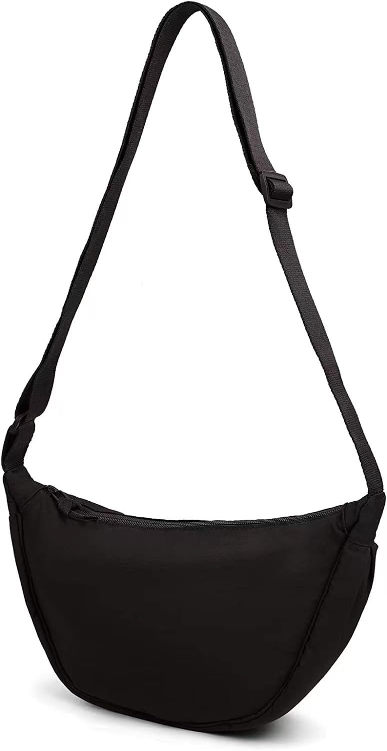 YXQSED Crossbody Bag Women Men Half Moon Shoulder Bag, Hobo Halfmoon Bag Shoulder Bag Women's Small for Women Men Travel