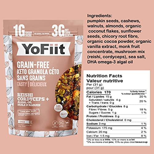 Keto Cereal. Low Carb Granola. Net Carbs Only 3g. DairyFree (Vegan