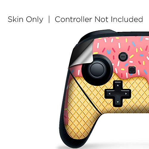 Skin Vinyl Decal Wrap for Nintendo Switch Pro Controller | Skins Stickers Cover | Ice Cream Cone Pink Sprinkles