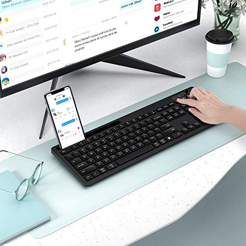MultiDevice Bluetooth Keyboard seenda Wireless Keyboard with Phone