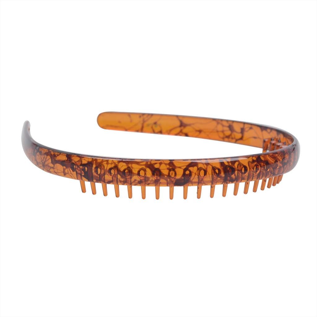 Fodattm Set of 2 Plastic Headband with Teeth Hair Comb Hair Accessories Women Hair Hoop (Color 1), 1 count (Pack of 2) - Image 5