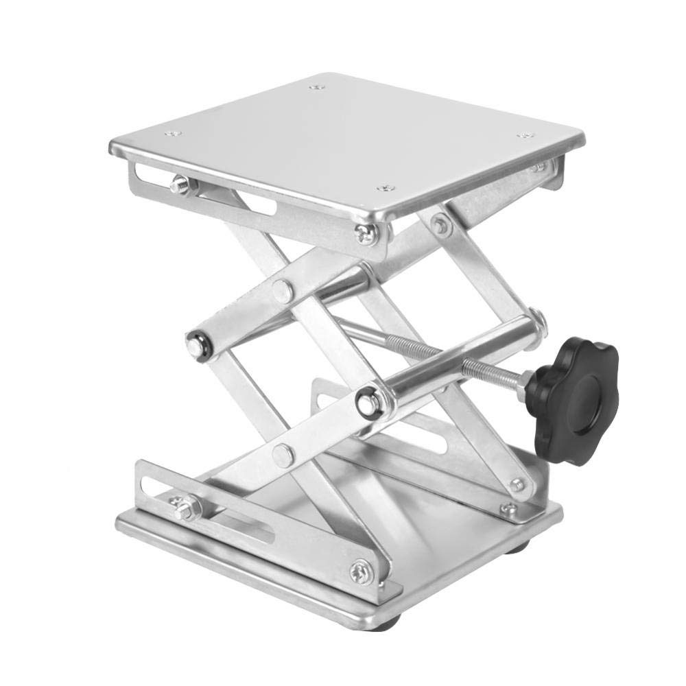 Stainless Steel Lab Scientific Lab Lifting Platform Stand Rack Height Adjustable Lab Scissor Platform 150×150×250mm