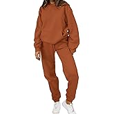 PAODIKUAI Women 2 Piece Outfits Hoodie Sweatsuits Set Sweatpants Long Sleeve Sweatshirt Matching Joggers Tracksuit Sets