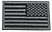American Flag (Right Arm) Reverse Morale Patch with Hook & Loop - Stealth Gray