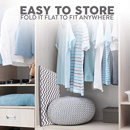 Woffit Toy Storage Organizer Chest for Kids & Living Room, Nursery, Playroom, Closet etc. - Extra Large Collapsible Toys Bin with Flip-top lid for Children & Dog Toys, Great Box for Boys and Girls
