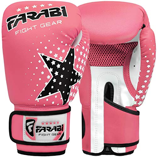 Kids boxing gloves junior boxing gloves junior MMA Muay thai kickboxing and punching bag mitts 6 oz, Pink - Thumbnail 3