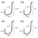 Black Octopus Fishing Hooks, 100pcs Catfish Circle Hooks, High Carbon Steel, Long Shank, Freshwater Saltwater