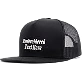 Custom Flat Bill Hats Design Your Own Text Custom Trucker Hats Embroidery Flat Bill Personalized Mesh Hip Hop Snapback Hat