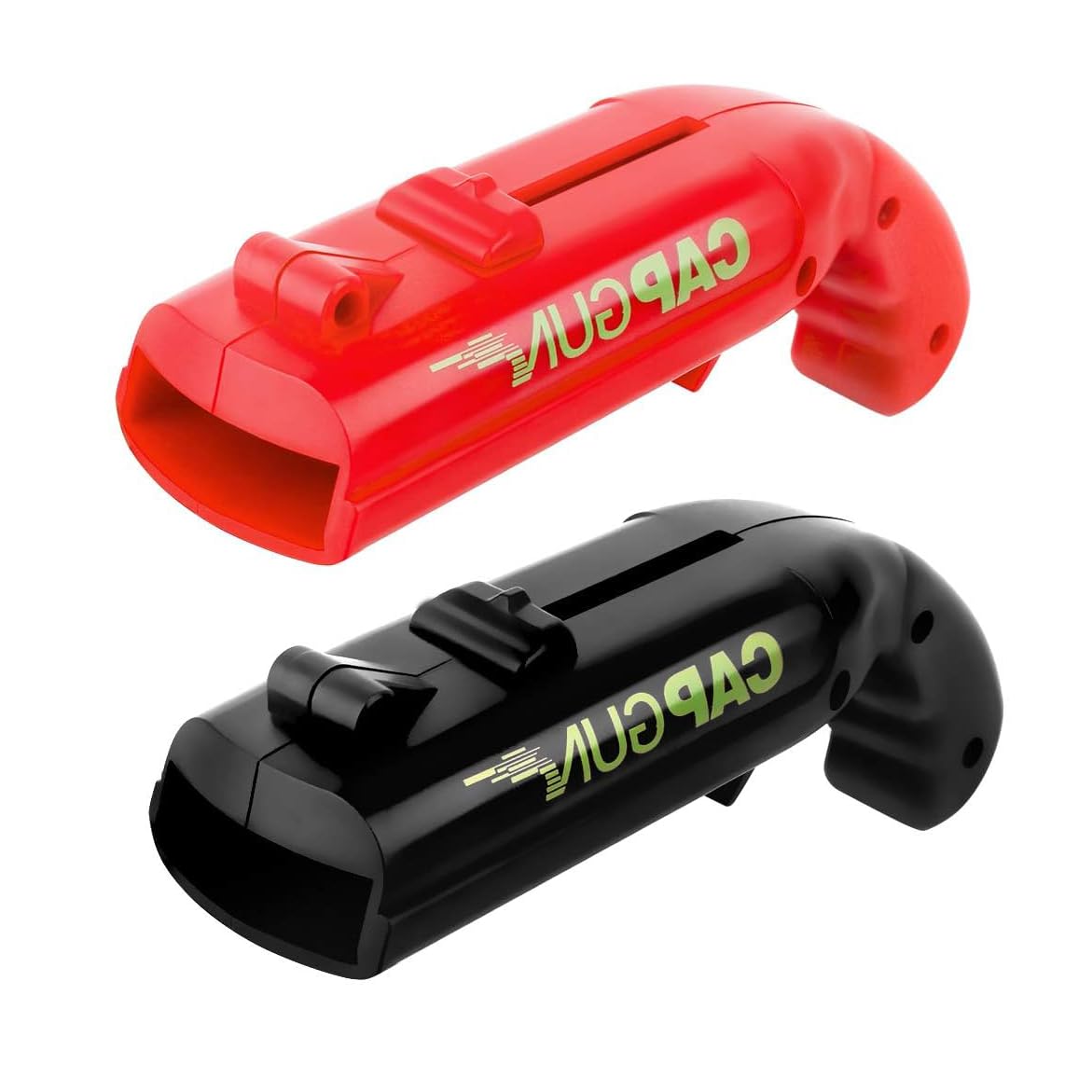 Beer Value Pack, Bottle Opener Sturdy Plastic Light Small for Bar Party Drinking Game-Shooters Over 5 Meters (2 Pcs, Black, Red)