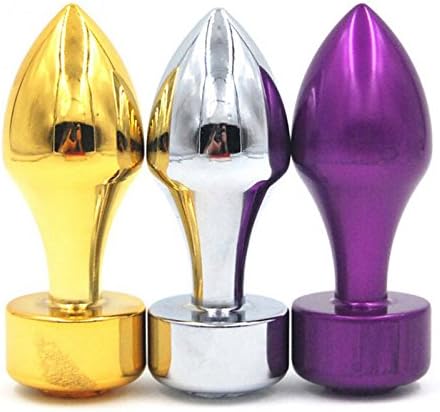 NewMaxer Fetish Metal Anal Plug Stainless Steel Butt Plug Plated Jewelry Anal Stimulation One Piece