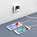 OKRAY 3 Pack iPhone Wall Charger 2A 5V Dual Port USB Wall Travel Charger Adapter for iPhone, iPad, Samsung Galaxy, HTC, Nexus, Moto, Blackberry, Bluetooth & Power Bank (Blue Hot Pink Rose Gold)