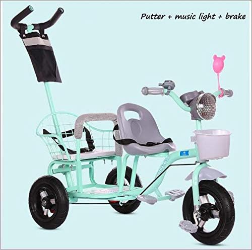 Baby Stroller Light Double Tricycle Bicycle Foldable Pedal Two-Step Adjustment of Seat 1-6 Years Old