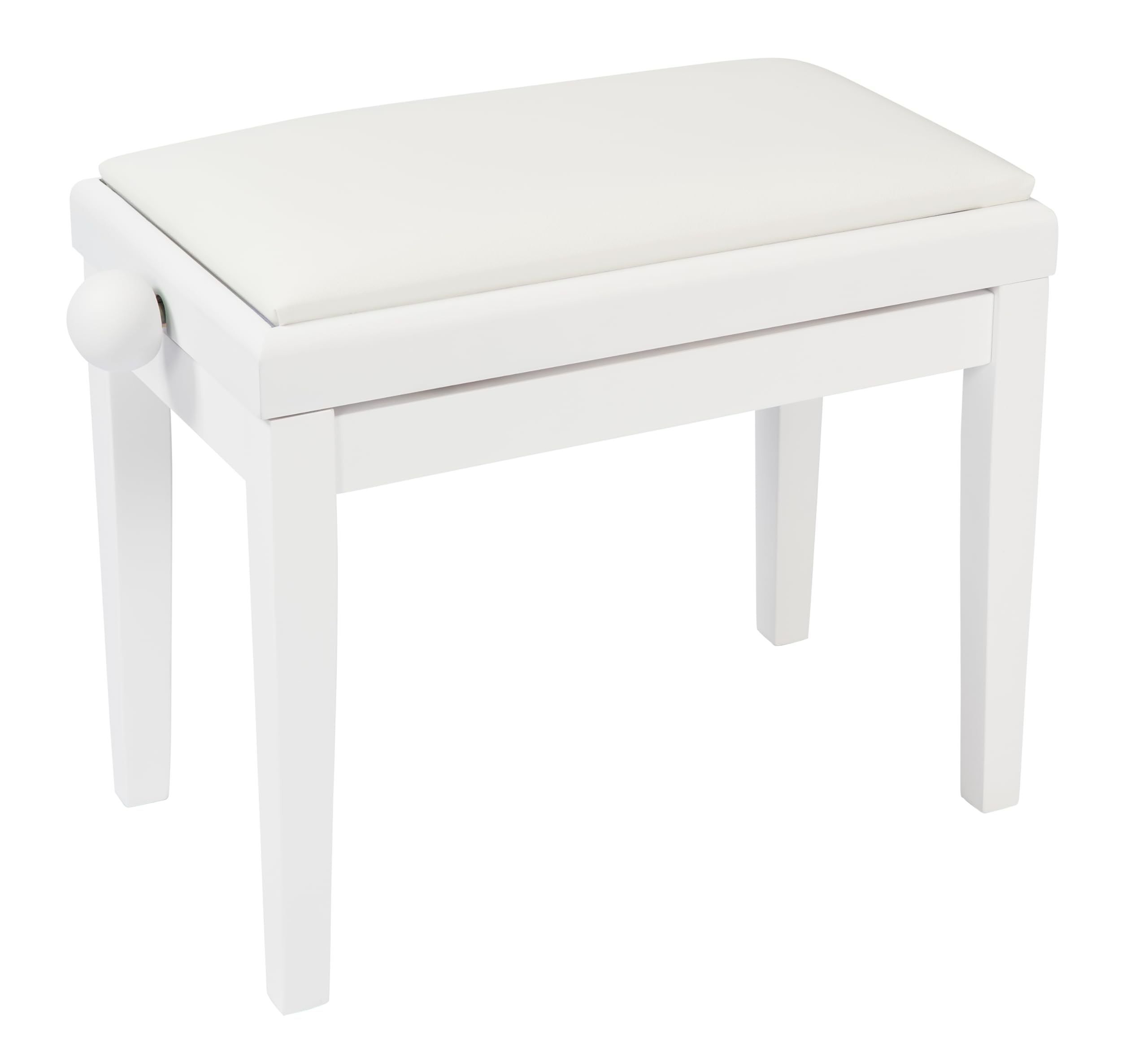 KINSMAN ADJUSTABLE PIANO BENCH - POLISHED GLOSS WHITE