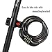 Amazer Bike Cable Lock, 6-Feet Bike Lock Cable Coiled Resettable Combination Cable Bike Locks with Mounting Bracket, 6 Feet x 1/2 Inch