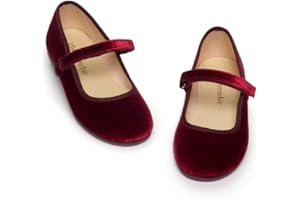 Childrenchic Mary Jane Shoes for Girls – Classic & Comfortable Dress Shoes for Toddlers & Kids – Perfect Flats for School, Play, and Special Occasions (Velvet)