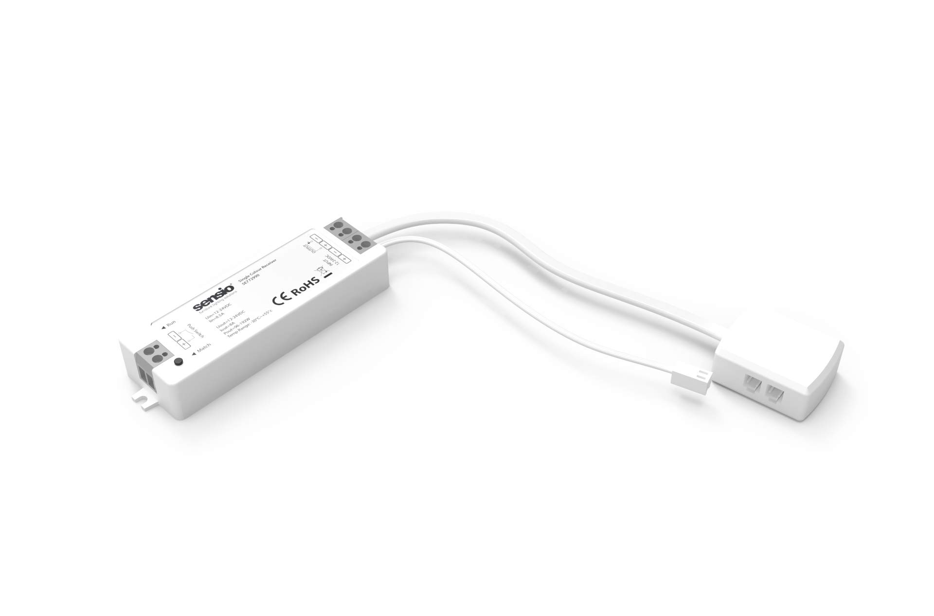 Sensio 12/24V LED Single Colour Receiver for LED Dimming, White