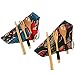 kilofly Wooden Japanese Fork Spoon Chopsticks 3 pcs Cutlery Set, Value Pack of 2