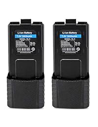 abcGOODefg Baofeng battery-7.4 V 3800 mAh Batería de repuesto para BAOFENG Dos Way radios UV5 X 3 bf-f8hp UV-5R UV5R Plus uv-5rtp bf-f8 bf-f8 +, 2 PCs