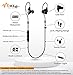 Vibez Bluetooth 4.1 Adjustable Wireless Headphones in Over Ear Buds Headset Noise Cancelling Earbuds with HD Stereo Built-in Audio Mic Ultra Secure Fit IPX5 Sweatproof Earphones for Sports & Running