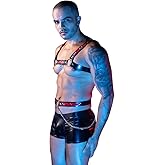 NOROYOY BDSM Men's cosplay Sexy Underwear police Costume Lingerie Pajamas Uniform bar Nightclub Stage Performance party Christmas