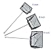 Aquarium Fish Net 3pcs 5/8/10 Inch Black Mesh Fish Catch Nets with Adjustable 16” Stainless Steel Handle For Fish Tank