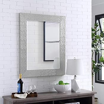 Naomi Home Mosaic Style Wall Mirror Silver