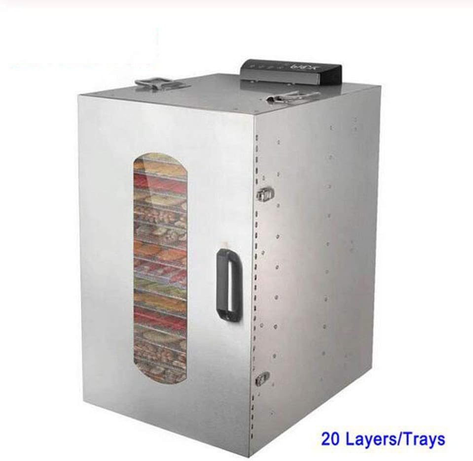 ZKORN 20 Trays Food Dehydrator Snacks Dehydration Dryer Fruit Vegetable Herb Meat Drying Machine Stainless Steel 110V 220V Tea Dryer
