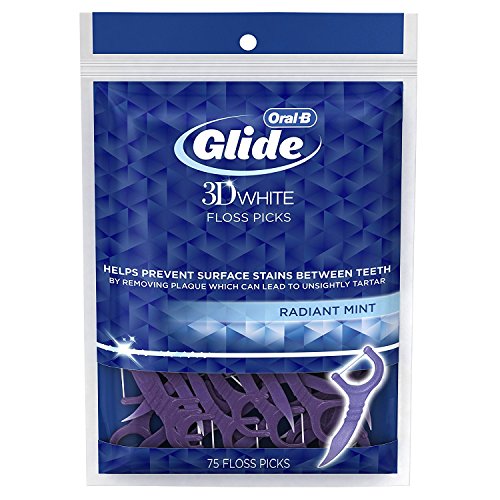 Oral-B Glide 3d White Floss Picks Radiant Mint, 75 Count (pack of 4) - //coolthings.us