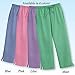 Women's Chambray Capri Pant With Drawstring Waist, Blue, Large